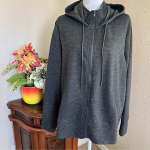 90 Degree By Reflex Mock Neck ZIP Up Hoodie